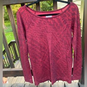 Athleta Red Long Sleeve Top